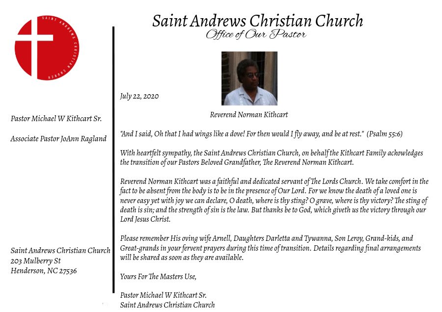 saintandrewscc's tweet photo. From the desk of our Pastor https://t.co/mNf0KlmOLv
