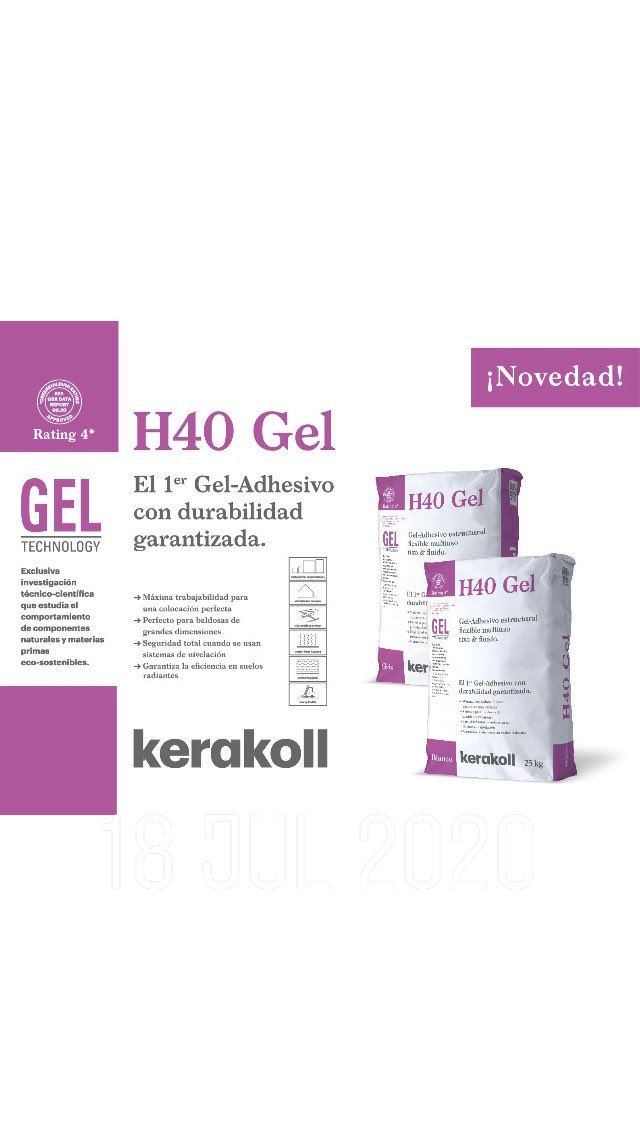 Mañana jueves 23/07 estaremos mostrando el nuevo H40 Gel  en Azulejos Julio en Priego de Cordoba.
Ven a probarlo con nosotros