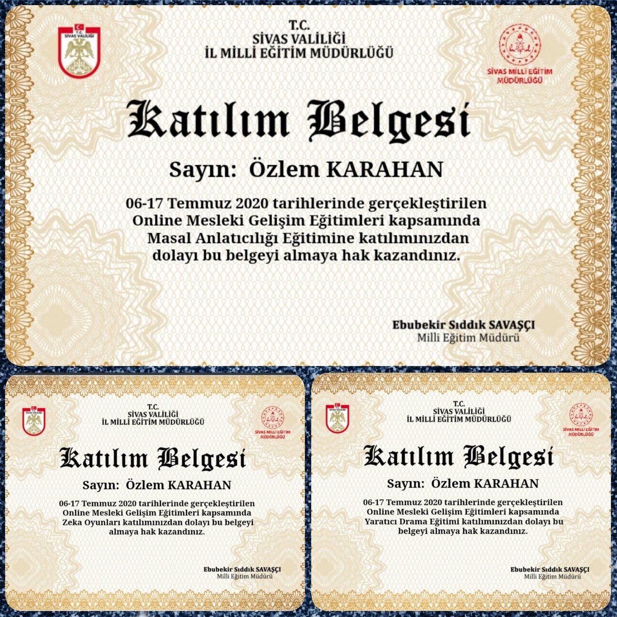 #eğitimleredevam Sivas İl Milli Eğitim Müdürlüğüne teşekkür ederim.