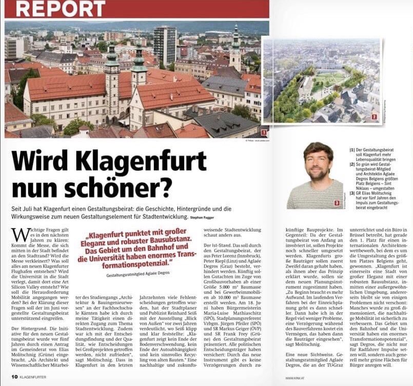 molitschnige's tweet photo. Wird Klagenfurt jetzt schöner? Die Stadt bekommt zumindest ein starkes Gremium, dass bei künftigen Projekten und Entscheidungen wesentlich sein wird!

Danke Stephan Fugger für den tollen Bericht und dem Institut für Städtebau TU Graz für die Unterstützung! https://t.co/ucxa53WFdA