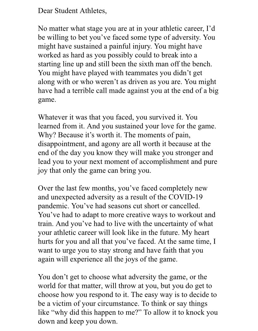 emu_wbb's tweet photo. I wanted to send some words of encouragement out to not only our student athletes, but student athletes everywhere. #GritTogether πͺπΌπππ¦ https://t.co/nbesshquec