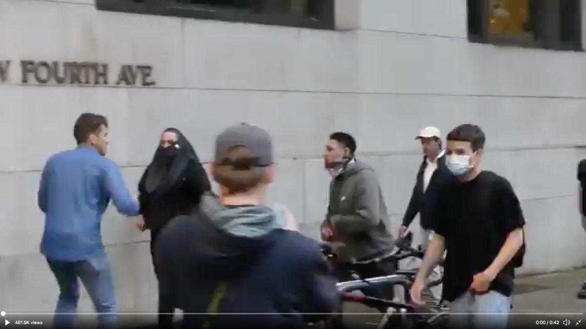 The head kicker was arrested. He's a juvenile.Instead of talking about the obviously, let's talk about what everybody missed.The man in the cream-colored ball cap.He's quietly following the altercation (right).Invisible to all.