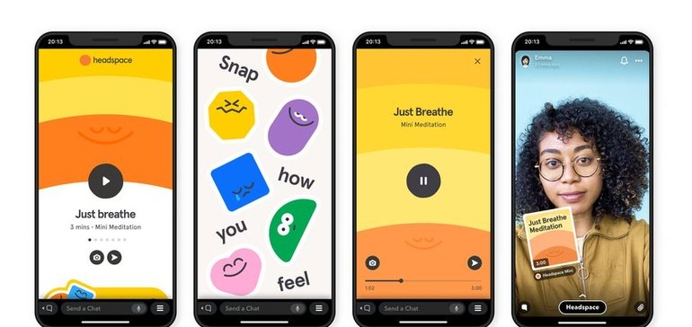 scass's tweet photo. Snapchat has launched a new guided meditation mini-app, the first of its Snapchat Minis to help app developers reach Snap's audience. https://t.co/M22xxqIgwU https://t.co/tbGzvrjrcS