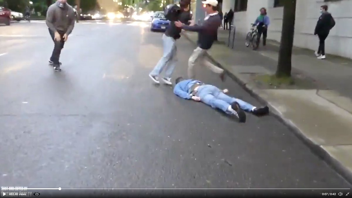 Watch what he does.Kicks the kid's leg out from under him so hard that the kid falls over.Smooth as silk.