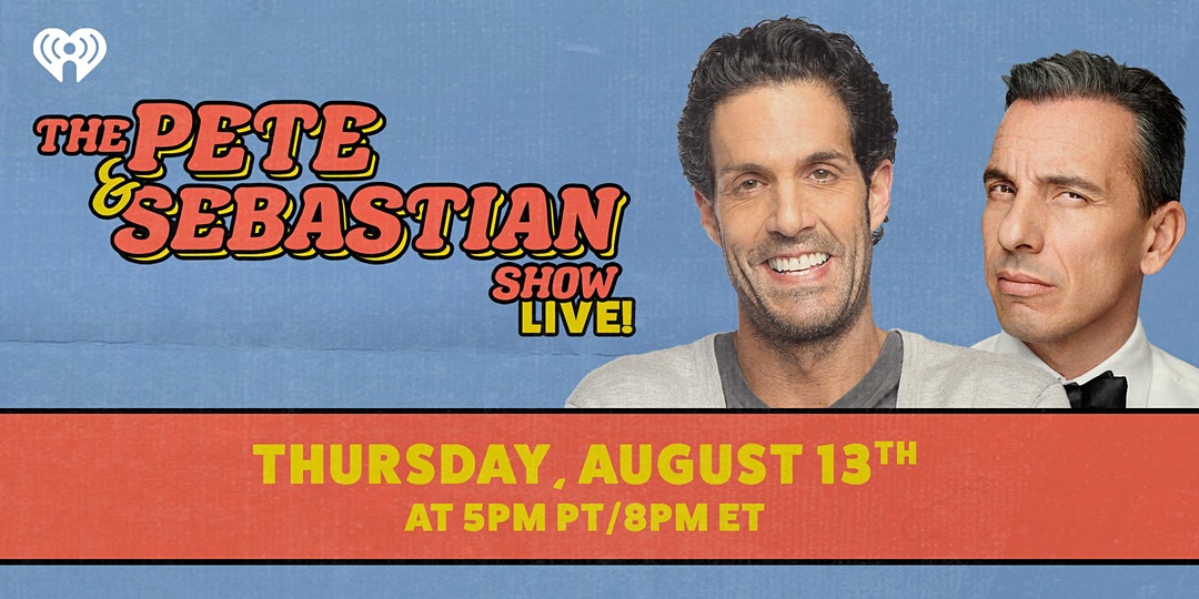 mycorreale's tweet photo. It’s the Pete &amp; Sebastian Show…Live! 8:00pm ET / 5:00pm PT on Thursday, August 13 via Zoom. Tickets are FREE of charge but space is limited so be sure to secure your spot as soon as possible as they are first-come, first-serve. https://t.co/DXSejdBizl https://t.co/HKgMXOymD5