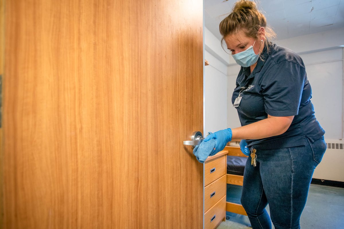 UConn's tweet photo. Our facilities operations team has been hard at work for the past several weeks deep cleaning and getting our campuses ready for the fall semester.

The health and safety of our students, faculty and staff is our number one priority. https://t.co/czkbWhyzYn