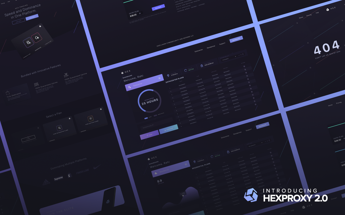 Hex_Proxy's tweet image. Introducing Hex Proxy 2.0 ✨

We did a complete revamp on the Hex website including a brand new dashboard for our users. There are many new features on the site that you will love. 💥

To Celebrate we will message random people that Like &amp;amp; RT this tweet with a special prize. 🚀🎁