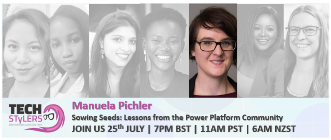 Honored to have <a href="/ManuelaPichler_/">Manuela</a> <a href="/GSiVed/">Geetha Sivasailam | #PowerAddict | MVP BizApps</a> <a href="/Nnennaya__/">Amara.Nlia</a> @MalinMartnes <a href="/sisinerd/"></a> share their amazing tech stories with us. Telling us how they have thrived as #womenintech