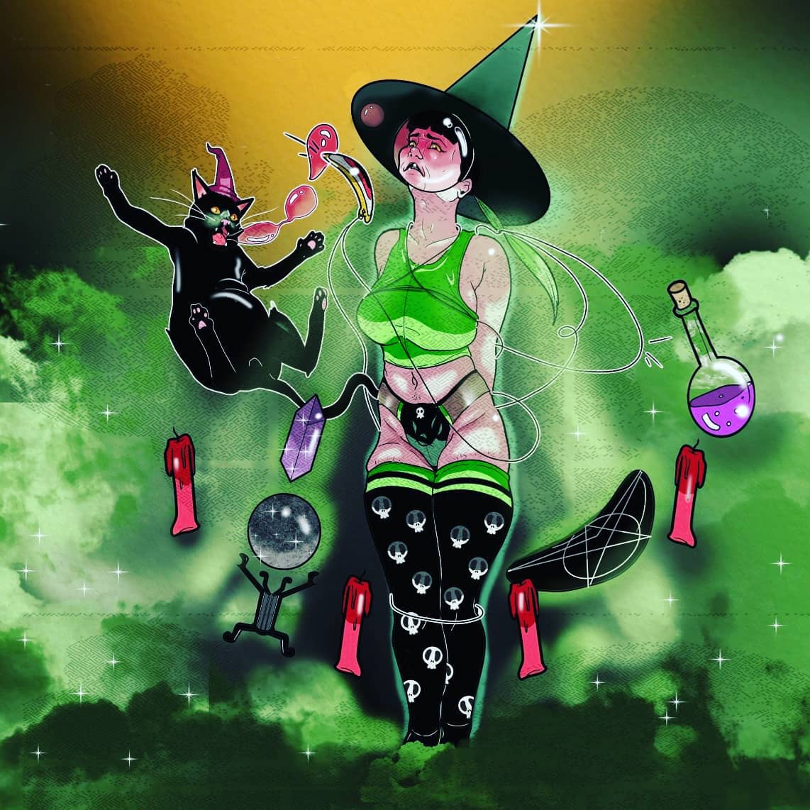 Bubblegumexper1's tweet photo. Oh oh! Wrong Spell! ๐๐๐
Model reference: @Codi_Vore
#bubblegumexperience #bubblegumexp #art #digitalart #digitalillustration #digitalcolor #digital #witch #spell #blackcat #wrong #babywitch #candles #witchhat #codivore #curvy #model https://t.co/cLoKSyOKim