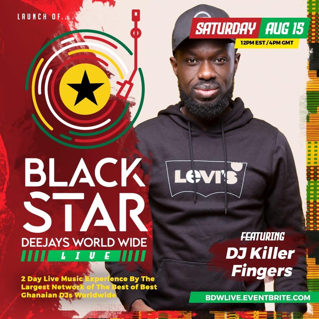 KillerFingers's tweet photo. ------------
#HistoryInTheMaking – Over 200 top #GhanaianDJs across the world coming together to launch a major online #GhanaMusic platform on August 15th @BlackstsarDJs 

*BLACKSTAR DJS TO DI WORLD!!*🕺🏾💃🏾💣💥 https://t.co/SK589td8AJ