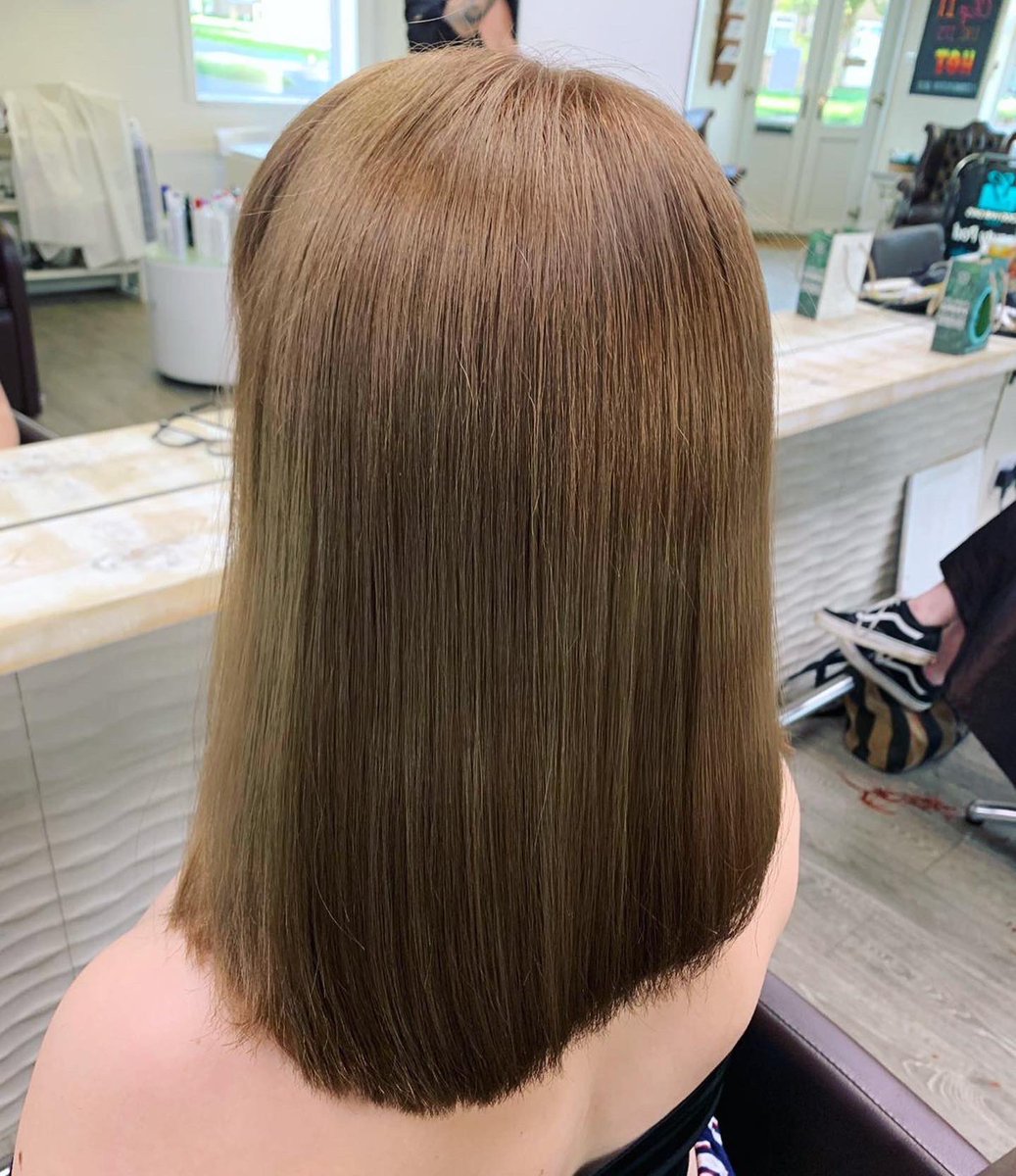 GoodHairDaysRut's tweet photo. Home bleached, coloured hair that was very dry and dull. We cut the damaged ends off and put an all over colour on to take away the blonde and multicolours in her hair leaving it conditioned and smooth. Great work by Aimee at our Stamford salon. ✨💇🏽‍♀️✂️

#uppingham #stamforduk https://t.co/TqTxcndAfl