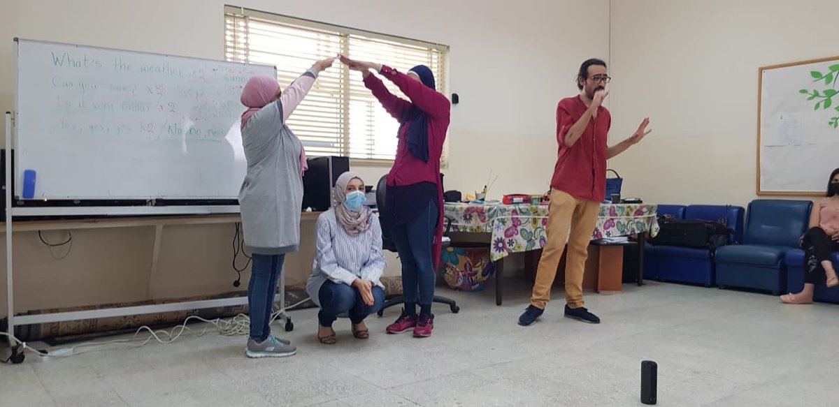 JaafilRola's tweet photo. One of the best workshops I’ve ever attended😍 We definitely learned a lot of amazing stuff and had fun at the same time❤️💪🏼#games #interactive_stories #songs #fun @DawhaHighSchool @seenary0 https://t.co/eoabHjMSBH