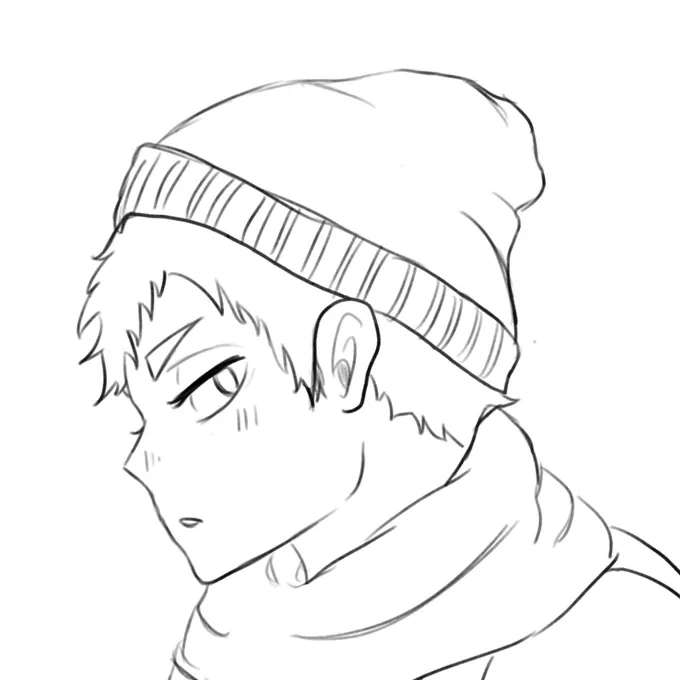 akaashi in beanie ? 