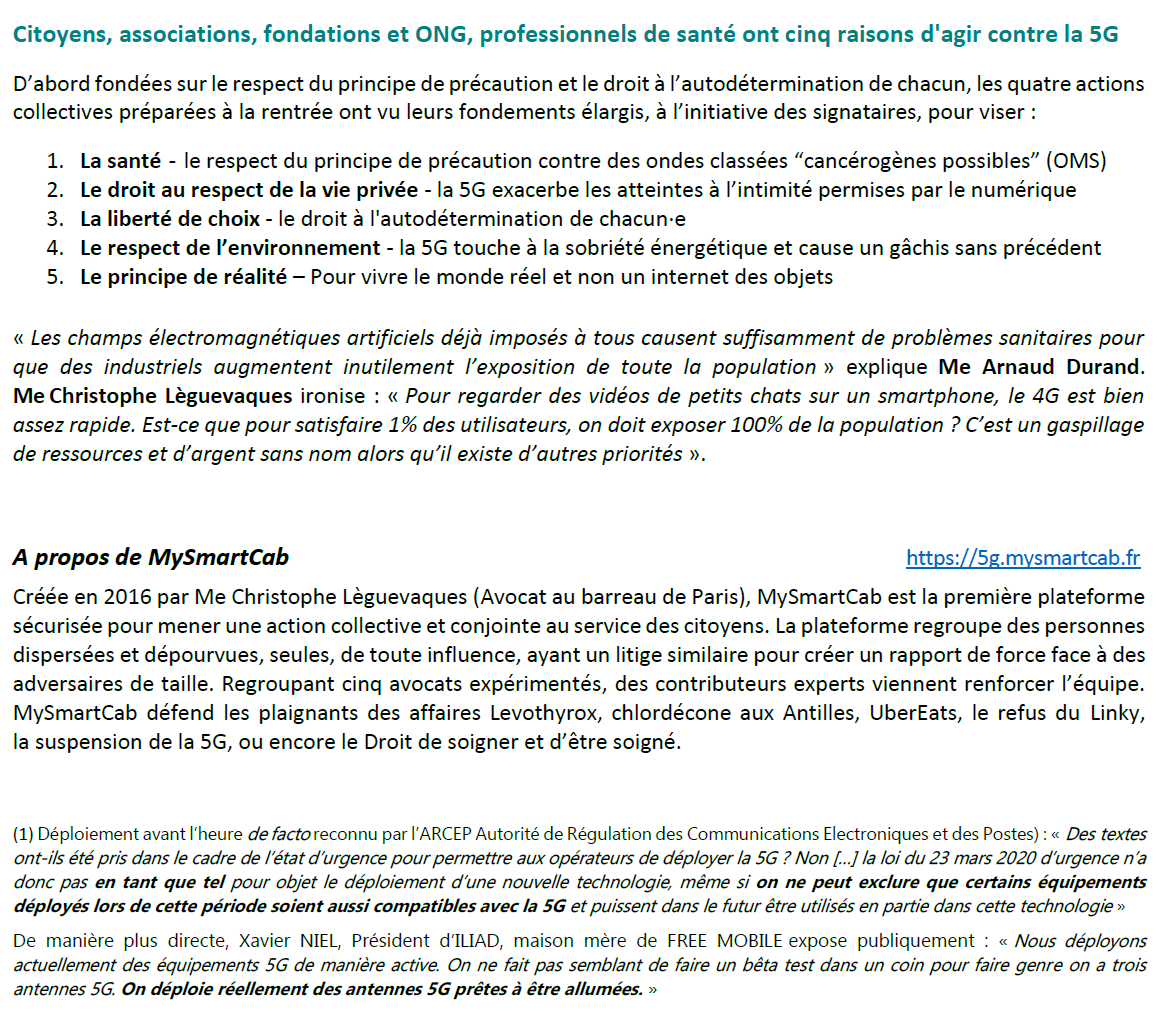 5gLinkyMonRefus's tweet photo. #5G - 50 000 pétitionnaires somment les opérateurs par huissiers de Justice (communiqué de presse) https://t.co/dJkVZmq0lo https://t.co/ifK1eYYL83