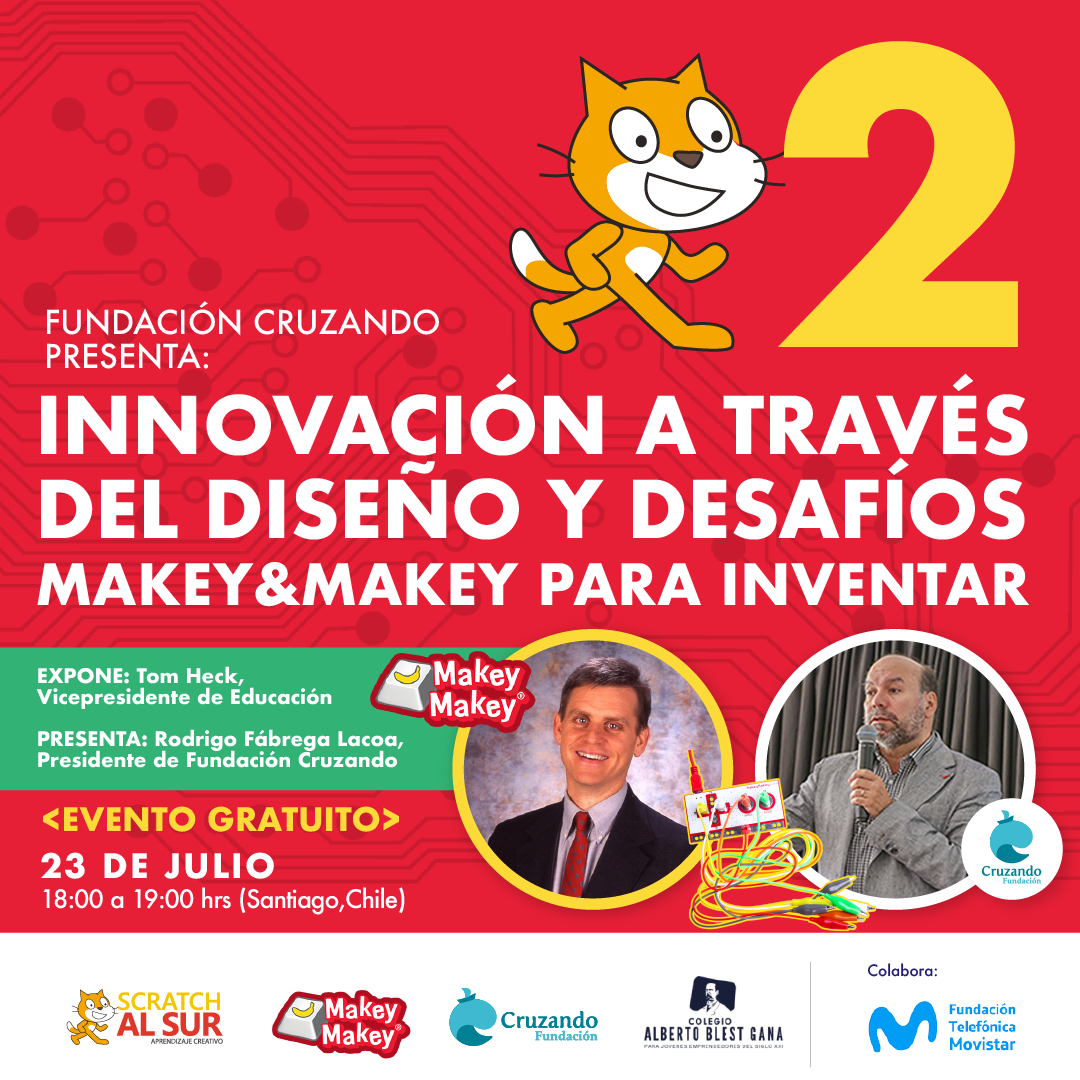 Scratchalsur's tweet photo. Mañana se realizará el esperado webinar en el que podrás aprender mucho más sobre Makey Makey e iniciativas educativas ¡Participa, crea tus preguntas y envíalas por redes sociales! Inscríbete aquí https://t.co/aUc9xUM8pr
#scratchalsur #scratch #programacion https://t.co/q97Y9PyQeJ