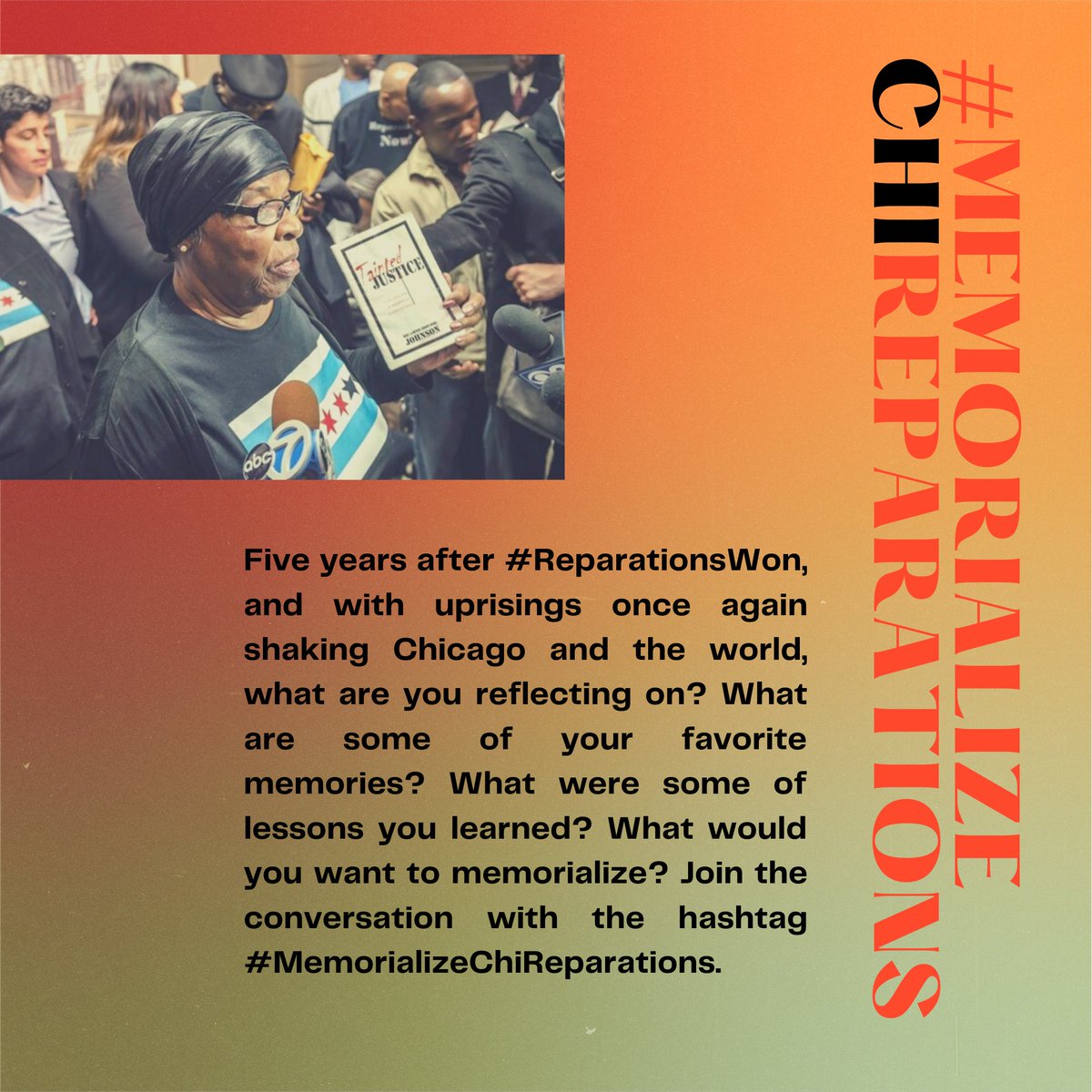 ChicagoTorture's tweet photo. Coinciding with the webinar, we'll be hosting a virtual reflection on here. Chicago City Council passed the Reparations legislation, but only in response to our multiracial, intergenerational, people-powered movement. #MemorializeChiReparation also means remembering the struggle. https://t.co/7ZwFDkAZZE