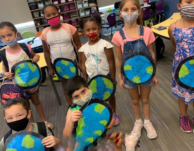 classroomkendra's tweet photo. Studying the Earth’s rotation around the sun... so we made Earth Sun Catchers out of tissue and contact paper! Summer Enrichment is so much FUN!! https://t.co/9ZOh1hwTkJ