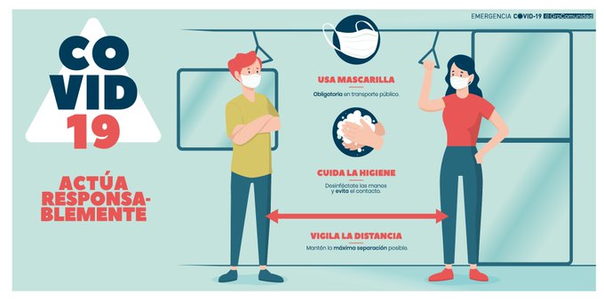 ⚠️¡Cuida el espacio y actúa responsablemente en el transporte público! 
 
🙋🏻‍♂️↔️🙋🏻‍♀️ Respetar la distancia de seguridad de otros usuarios. 
 
🚇🚌🚟 Recuerde: el transporte público solo se debe utilizar cuando sea absolutamente necesario.

#GrpComunidad Yo te cuido, yo me cuido !