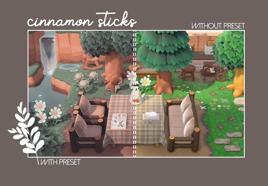 hello! i present to you all: 𝚌𝚒𝚗𝚗𝚊𝚖𝚘𝚗 𝚜𝚝𝚒𝚌𝚔𝚜 🍂 ❀ i've been planning to release a preset for a while, but my friends pushed me to finally make one 🥺 i'm so excited to share this with everyone ;u; here is the link to it! gumroad.com/starfragments ๑ more info ↓