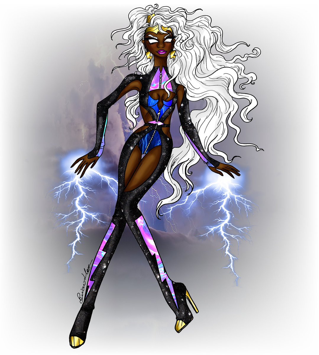 thebriandiaries's tweet photo. Before I wanted to be a Fashion Designer, I wanted to be Storm from X-men. Super badass.
Fashion illustration by yours truly.
#storm #ororomunroe #ororo #stormxmen #marvel #comicbook #lowkeynerd #fashiondesign #fashionillustration #goddess #blackgirlmagic #queen #newyork #nyc https://t.co/8mGH8kwOp9