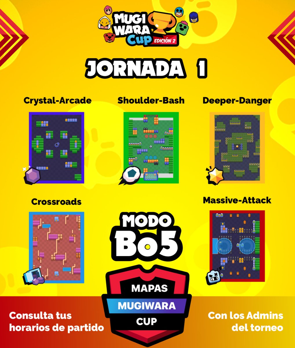 Estos son los mapas de la jornada 1. Bienvenidos al campo de batalla 💪🏻⚡