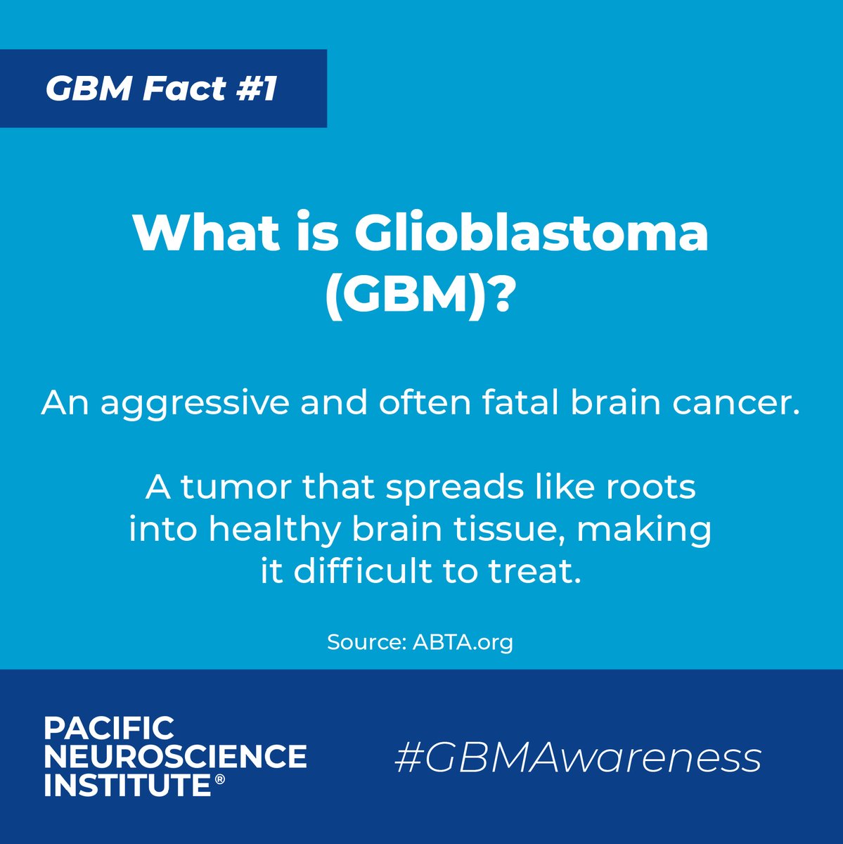 PacificNeuroPNI's tweet photo. What is Glioblastoma? Here are some facts. #GlioblastomaAwareness.
For more information, please visit:
https://t.co/TGPesiJLk0
#ThinkPNI #GBMawareness #PacificBrainHealth https://t.co/WTWUoJTLgV