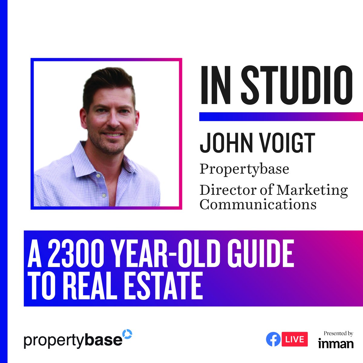 propertybase's tweet image. We&apos;re excited to chat about some age-old pillars of communication that are more important than ever! Join us and @InmanNews for another round of Inman Instudio Facebook Live Wednesday 8pm EST. facebook.com/InmanNews/ #realestate #propertybase #realestatetech
