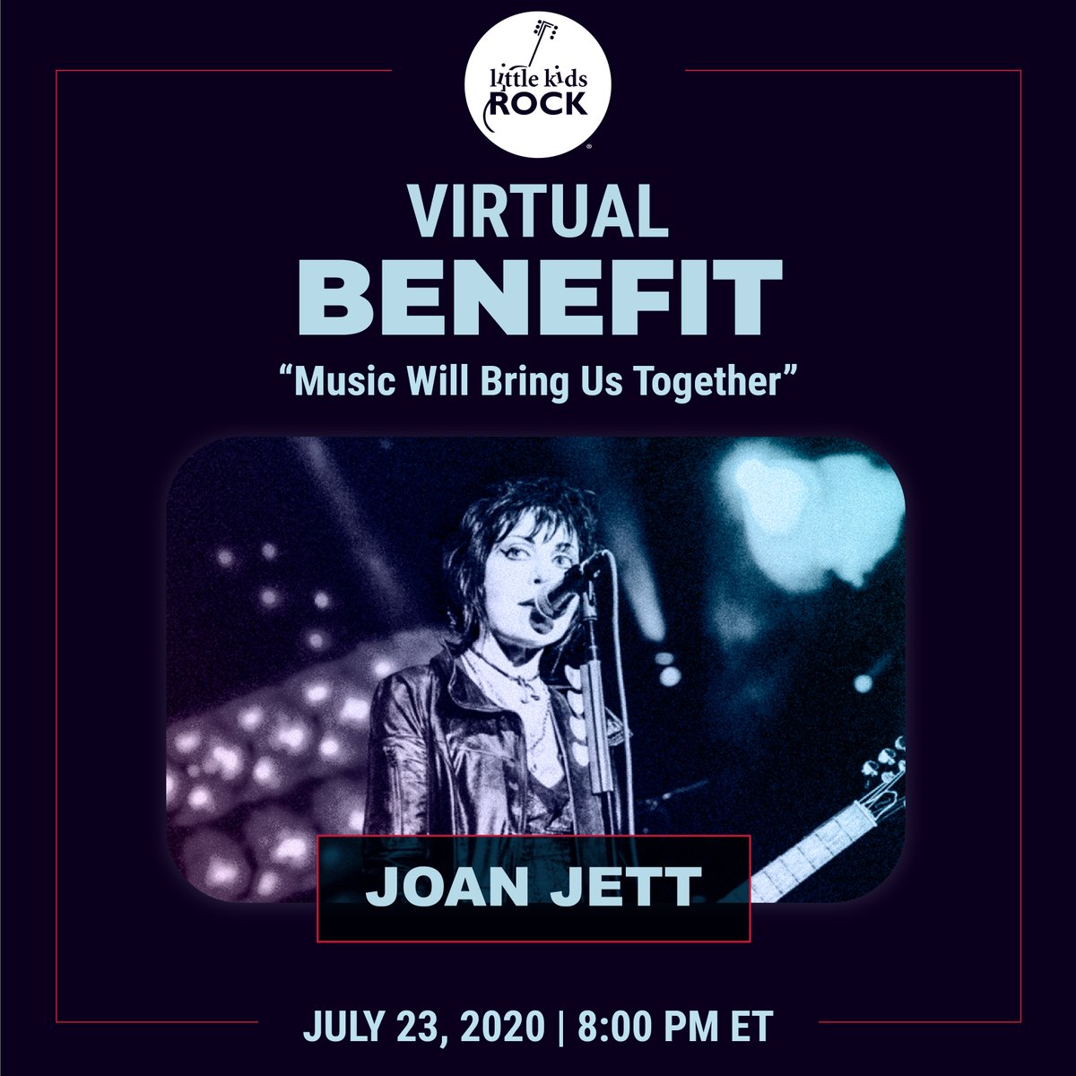 joanjett's tweet photo. Tomorrow! Joan Jett &amp; The Blackhearts are participating in the @littlekidsrock virtual benefit concert-- Check out the full lineup: https://t.co/eshwlAkOxl https://t.co/dhyAvfnJVz