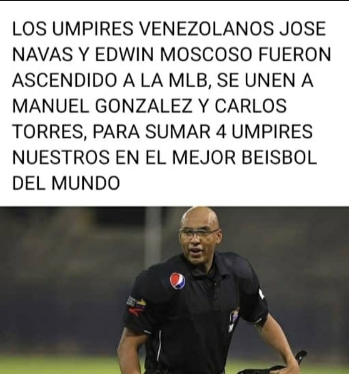 Un orgullo de la <a href="/uney_oficial/">UNEY</a> y egresado de <a href="/cdeldeporteuney/">CsdelDeporteUNEY</a> el licenciado #JoséNavas ascendió como empire de la <a href="/MLB/">MLB</a> en hora buena Navas! Que sigan los triunfos! @CTrompiz2 <a href="/arbolve/">ArbolVe</a> <a href="/PrensaUney/">Prensa UNEY</a> <a href="/GobiernoYaracuy/">Gobierno de Yaracuy</a> <a href="/ABGCACAM/">CARLOS CAMACARO</a> <a href="/UNEYactiva/">UNEY Activa</a> <a href="/marioyovera/">Mario Yovera</a> <a href="/oscarmartin62/">Oscar Muñoz Ojeda</a>