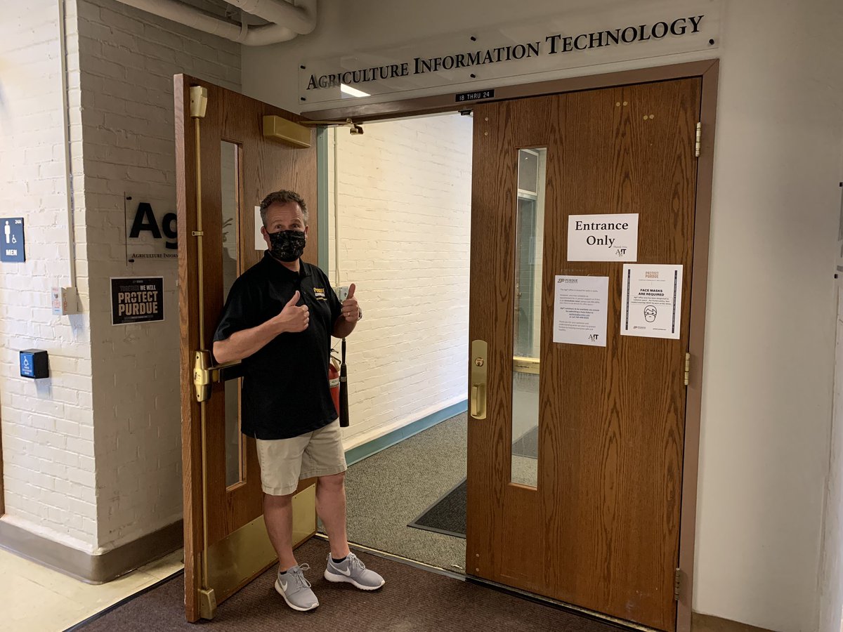 McGiveronBRM's tweet photo. Onsite this afternoon to prep AgIT for increased, onsite IT support as we ready for fall semester. Working to do our part to #ProtectPurdue. Thanks @MarkSullivanBRM for the assist. Also ... we are gladly part of the #maskupPurdue movement. @PurdueAg #BRM https://t.co/1CH6TjbtTz