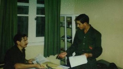 Dr. Adjigogovic in the office he occupied before leaving Malvinas.