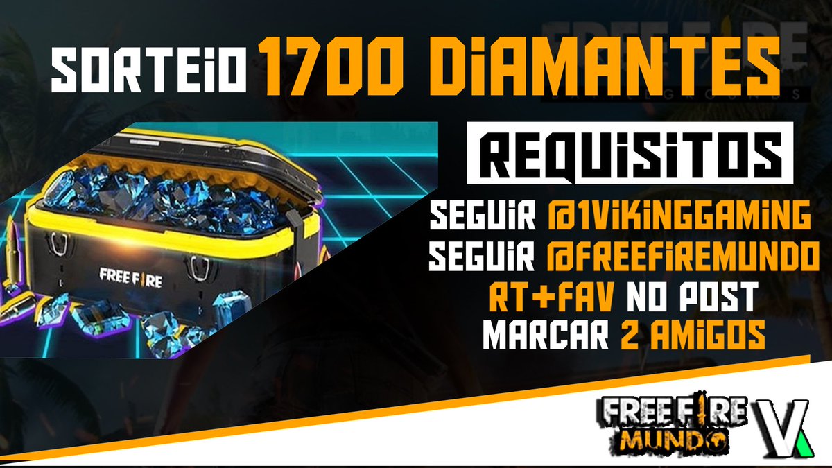 p2ecrewbr's tweet photo. 💎 SORTEIO DE 1700 DIAMANTES 💎

 ESSA É A HORA DE DEIXAR SUA CONTA GEMADA!

PARA PARTICIPAR SIGAM AS REGRAS ABAIXO 👇
•Dar RT 🔁 E FAV ❤ NESSE TWEET
•SEGUIR @1VikingGaming e @FreeFireMundo
•MARCAR 2 AMIGOS 

DIA DO SORTEIO: 10/08

BOA SORTE! https://t.co/wlnZQZgJnn