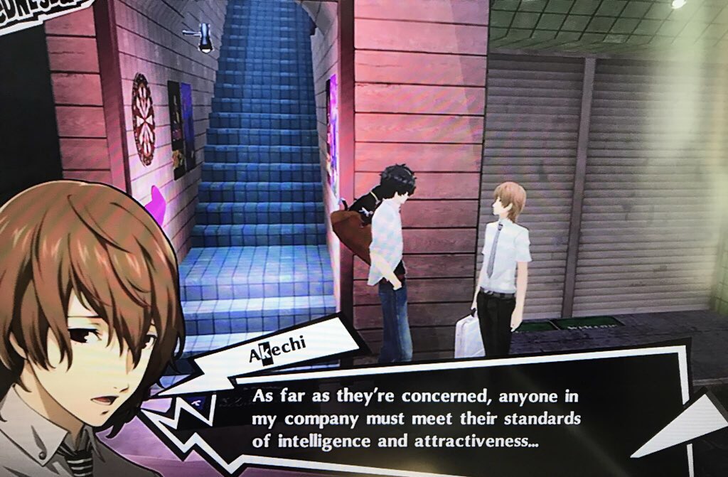 if this isnt flirting i literally do not know what is because i know akechi is a master manipulator yada yada but the flirting is so unnecessary its so funny to see people try to no homo this