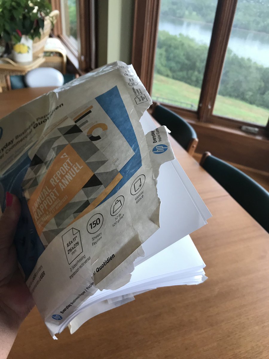 Russ_Shirley's tweet photo. @HP we ordered paper for our “new” #HP laser printer. Here is how the paper was delivered.  Please advise. Your online chat rep said it was our printers issue. https://t.co/WGUmXsn1rv