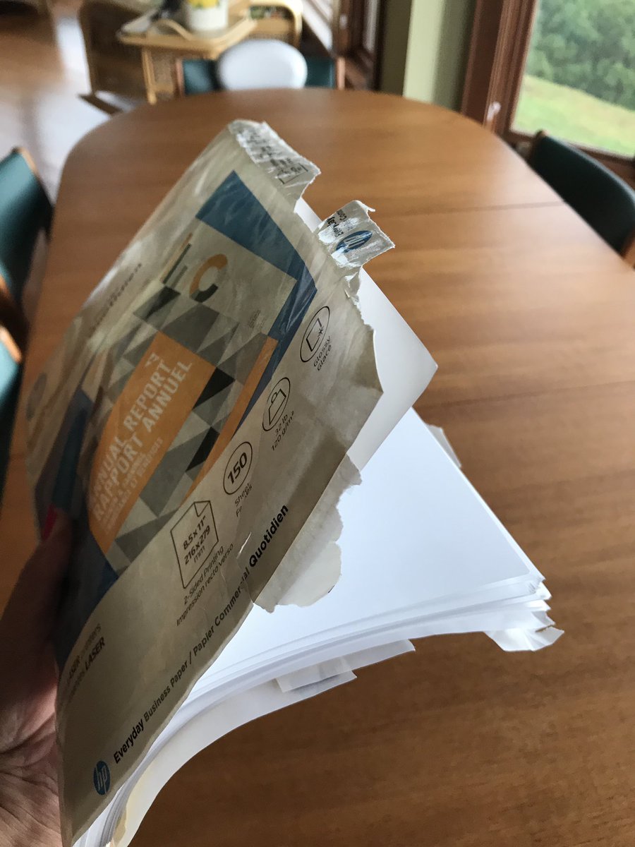 Russ_Shirley's tweet photo. @HP we ordered paper for our “new” #HP laser printer. Here is how the paper was delivered.  Please advise. Your online chat rep said it was our printers issue. https://t.co/WGUmXsn1rv