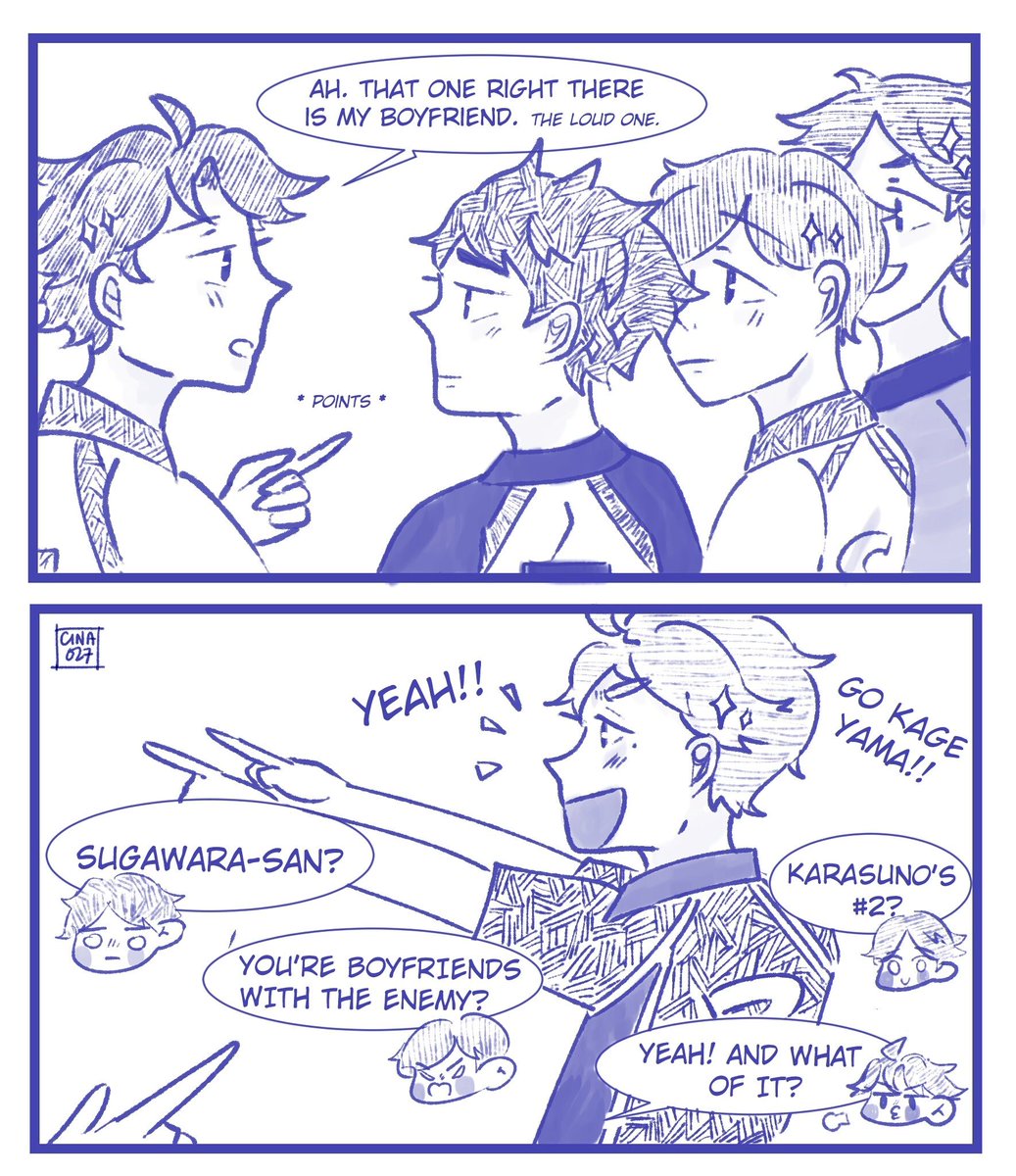 wait, they're boyfriends? always has been

#oisuga #haikyuu 