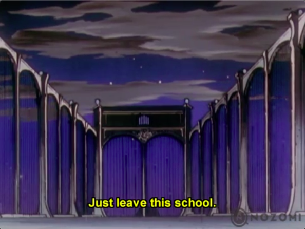 “and one more thing, Miss Utena. Don’t trust ANYONE who tells you that high school is the best years of your life”