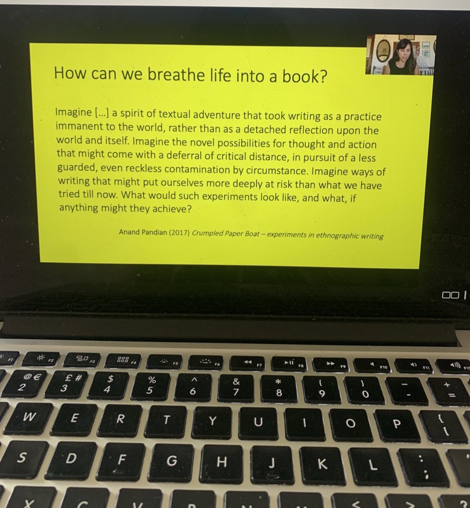 eimeartf's tweet photo. @AlexandraDOnofr creatively presented her desire for multimodality in her project ‘the breathing book’ whilst Mark Westmoreland’s elaboration of multimodality provided a foundation for understanding how it can act as a bridge between visual anthropologists and anthropologists! https://t.co/8VFcRkOSGO