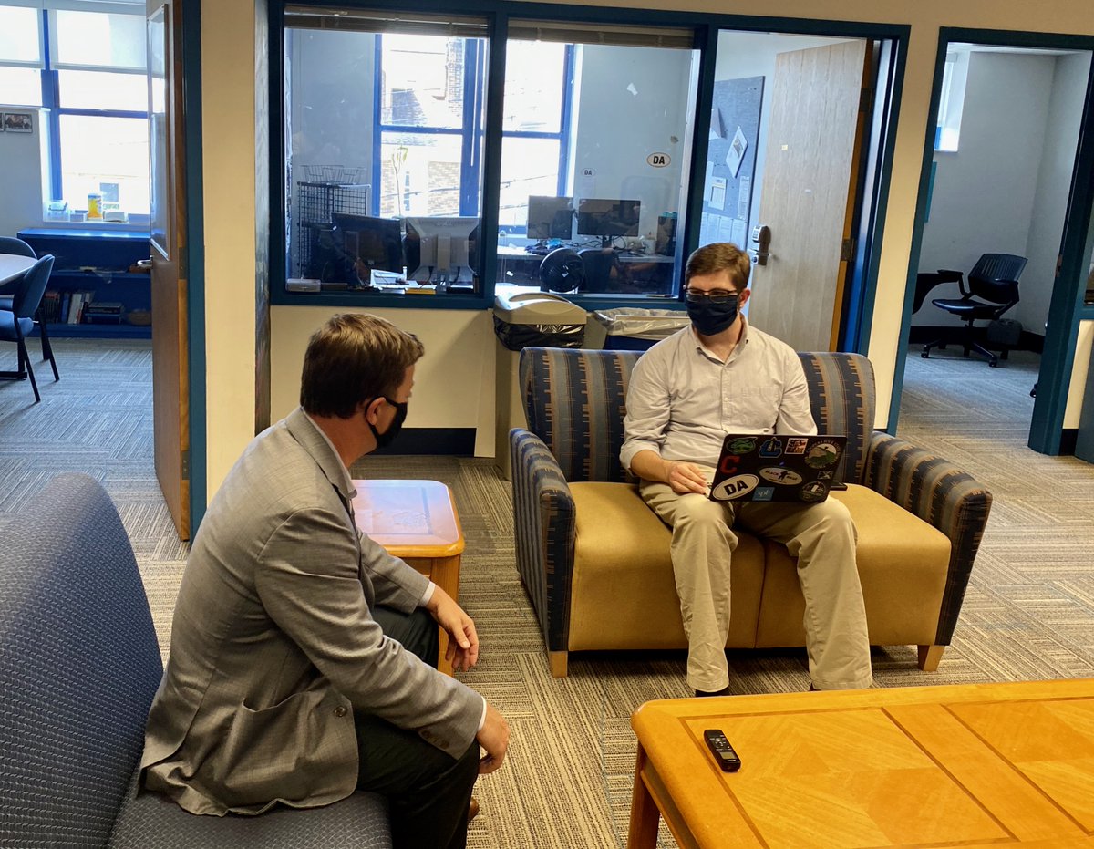 BenSalango's tweet photo. Pleased to meet with Editor-in-Chief of the @DailyAthenaeum, @JaredSerre, to discuss my run for #WVGov.

Always great being back at my alma mater of @WestVirginiaU. These students have a bright future ahead of them! https://t.co/Y0SsPLGdFJ