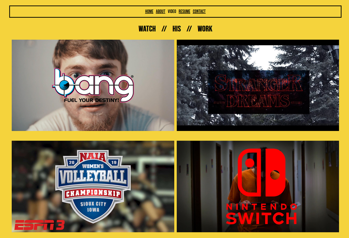sagereiger's tweet photo. I would like to formally launch my new website, https://t.co/51x8DswyvS 1.0! You can find and watch some of my best video work, learn a little more about me, my resume, and contact info for inquiries. A film reel of my work will be coming soon. https://t.co/d9dsvMDDn7