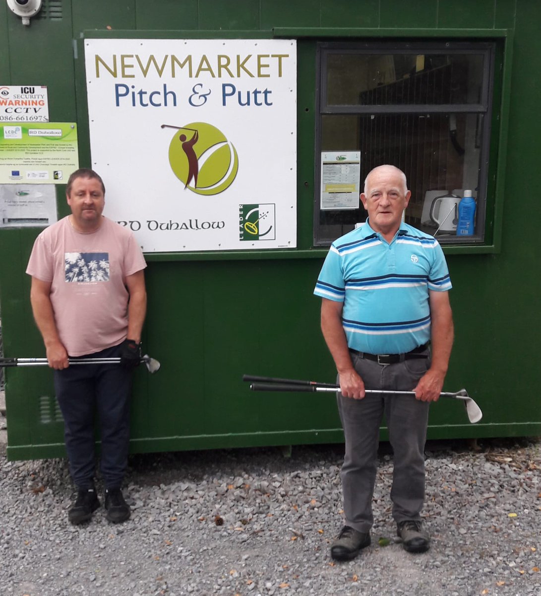 Wednesday 22nd July Winners as Follows:

Brendan Herlihy and Jimmy O'Sullivan with a Nett Score of 34.5 #2ballscramble

Congratulations Guys and great shooting by all who played 👏👏👏

Next competition will be on Saturday 25th July at 7:00pm.
#pitchandputt