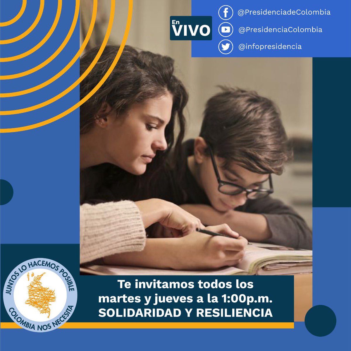 NancyPatricia_G's tweet photo. Mañana seguimos en
#JuntosLoHacemosPosible: Solidaridad y Resiliencia. Con un panel donde veremos qué avances ha tenido el país en materia de educación superior. Te invitamos a conectarte con nosotros a la 1:00 pm. ⏰ https://t.co/WszBUFMDOG