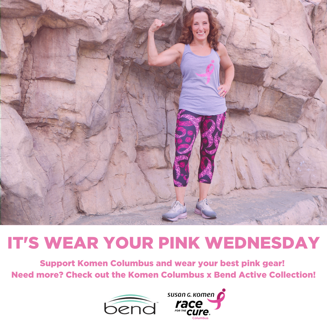 KomenColumbus's tweet photo. It’s Wear Your Pink Wednesday! Get some new pink gear with the Komen Columbus x @BendActive collection to celebrate with us on August 1st!
See the collection >> https://t.co/OyCMQ6vf6K
#CbusRFTC https://t.co/6SU949rTdq