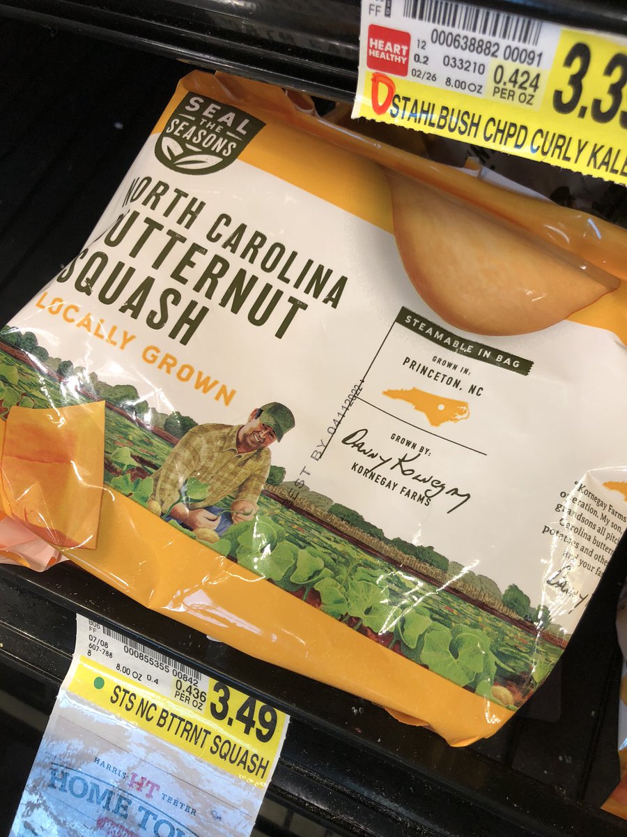 Tatergirl76's tweet photo. Last time I tweeted about him, he was toppin’ and suckerin’, today he’s been promoted to frozen squash cover boy! 🤣 #DKadventures #butternutsquash #frozenvegetables https://t.co/1jRSinvDsX