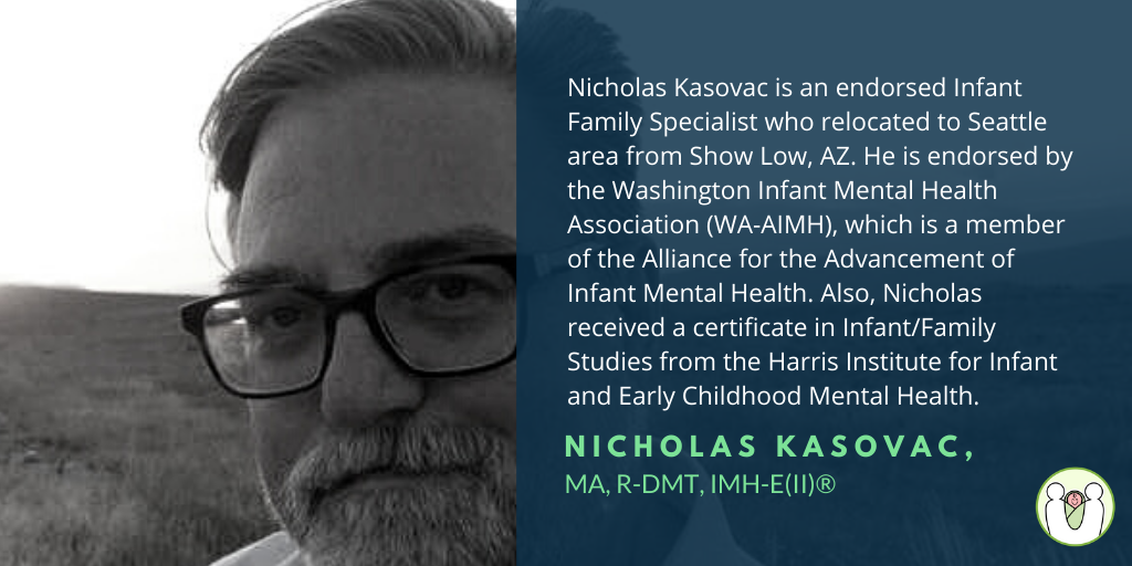 TheDADProjects's tweet photo. Nicholas Kasovac is our founder and principal Infant Family Specialist. He is devoted to promoting the Father-Infant relationship for optimal development. Learn more about Nick by visiting our website - https://t.co/Mp718w7gu1 https://t.co/5FTo7ZAIg6