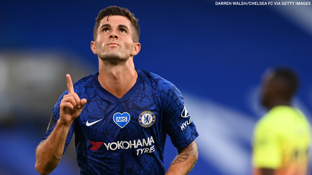 espn's tweet photo. Christian Pulisic since the Premier League restart:

• 6 starts
• 4 goals
• 2 assists https://t.co/au7NVjzKAG