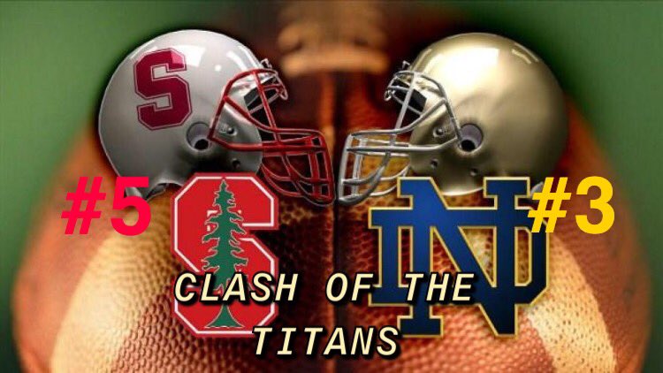 ButtowskiGarry's tweet image. ❗️CLASH OF THE TITANS ❗️
          PRIMETIME TONIGHT VS #5 Stanford #RollIrish