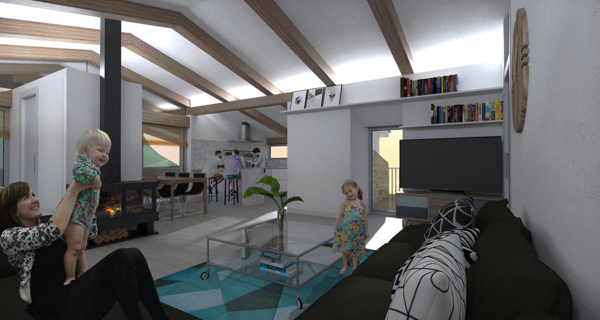 #infografía de anteproyecto de #rehabilitacion  de vivienda unifamiliar. Los espacios abiertos y multifuncionales son la base de este anteproyecto.
#vldarquitectos