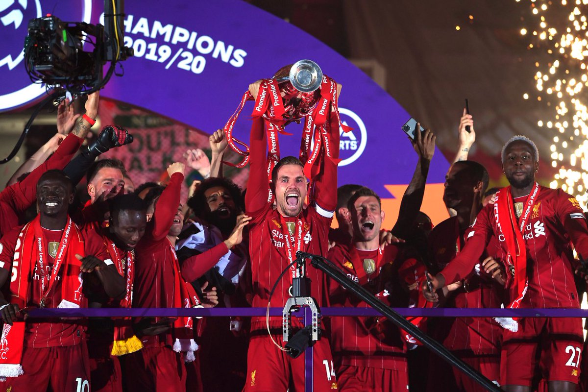 ICEPL100's tweet photo. Ooredoo presents ICE Premier league
Premier league champions lifted the π finally ππΎ
#LFCchampions #ICEPL
Source: @LFC https://t.co/7XNNU3TwIH