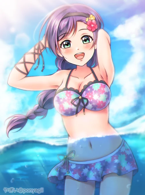 青い海!白い雲!水着のんたん!!!!!!!!!
#海の日 